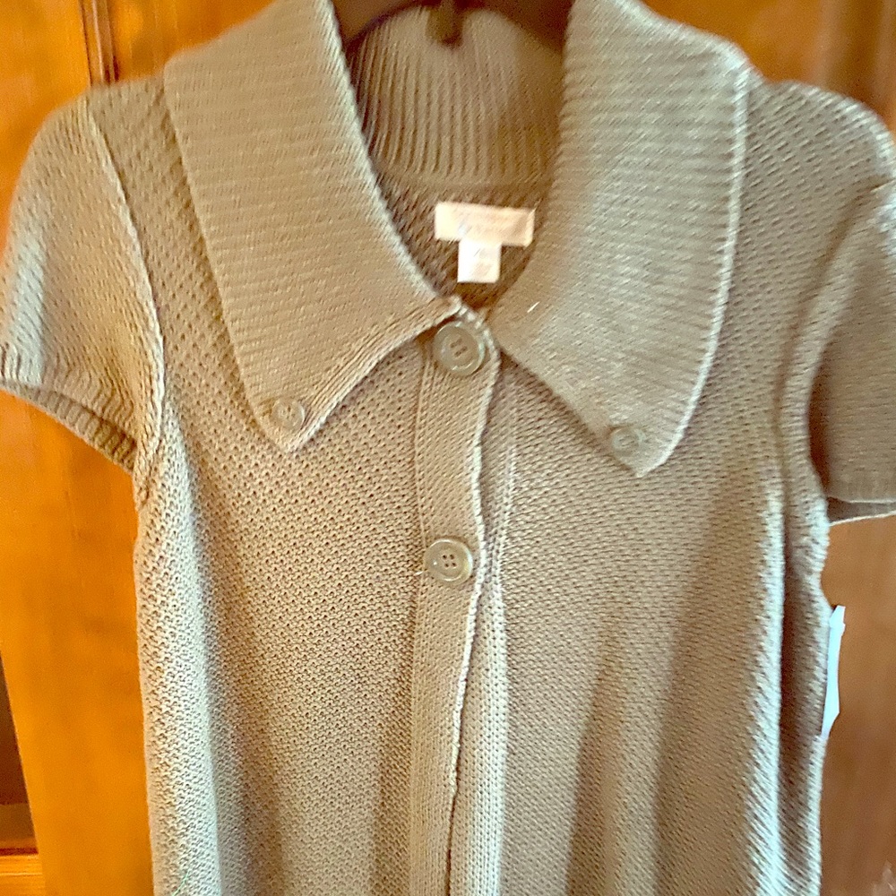 NEW Short Sleeve OLIVE Sweater